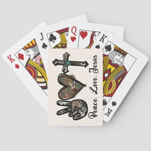 Vrede - Liefde - Jezus Pokerkaarten (Achterkant)