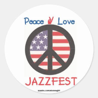 vrede liefde jf ronde sticker