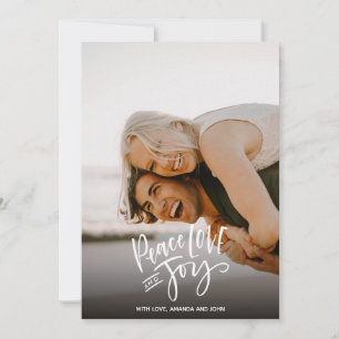Vrede Liefde Joy   Feestdagen Verticale foto Kerst Feestdagenkaart
