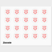 Vrede, liefde, Joy Heart - Circle Sticker (Vel)