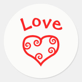 Vrede, liefde, Joy Heart - Circle Sticker