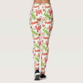 Vrede Liefde Joy Hippie Boho Retro Kerstvakantie Leggings (Achterkant)