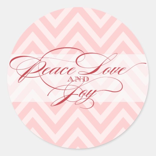 Vrede Liefde Joy | Scriptvakantieenvelopzegel Ronde Sticker (Voorkant)