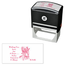 Vrede Liefde Joy Wishes Zelfinktende Stempel