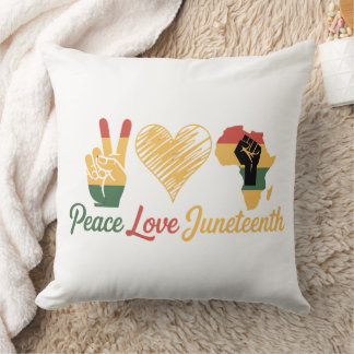 Vrede Liefde Juneteenth Kussen