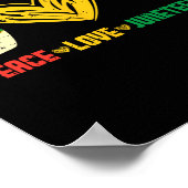 Vrede Liefde Juneteenth Vlag Juni 19th Afrikaanse  Poster (Hoek)