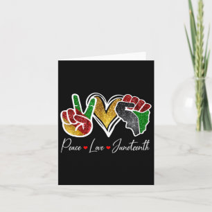 Vrede Liefde Juneteenth Zwarte Trots Vrijheid 4 ju Kaart