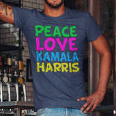 Vrede Liefde Kamala Harris 2024 Verkiezingen Tri-Blend Shirt