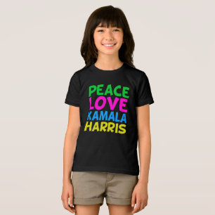 Vrede Liefde Kamala Harris Schattige Kinderen Tri-Blend Shirt
