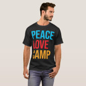 Vrede Liefde Kamp Kamperende vrienden T-shirt (Voorkant volledig)