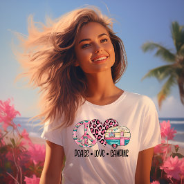 Vrede Liefde Kamperen Tri-Blend Shirt