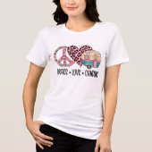Vrede Liefde Kamperen Tri-Blend Shirt (Voorkant)