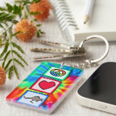 Vrede, liefde, kangoeroes sleutelhanger (Voorkant Rechts)