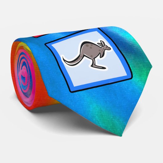 Vrede, liefde, kangoeroes stropdas (Opgerold)