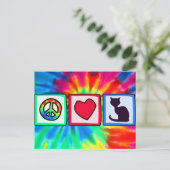 Vrede, liefde, katten briefkaart (Staand voorkant)