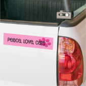 vrede , liefde , katten bumpersticker (Op Truck)