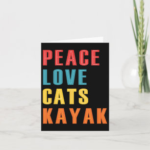 Vrede Liefde Katten Kanovaren Grappig Kanovaren Bo Kaart