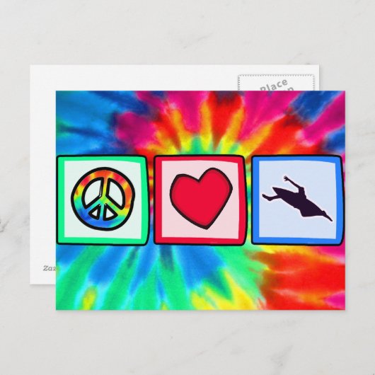 Vrede, liefde, Kayaking Briefkaart (Voorkant / Achterkant)