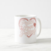 Vrede Liefde Keramiek Koffiemok (Voorkant rechts)