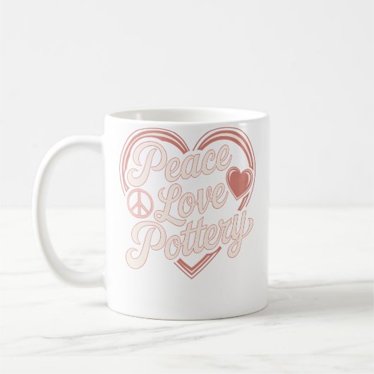 Vrede Liefde Keramiek Koffiemok (Links)