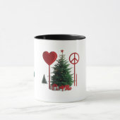 Vrede Liefde Kerst Combinatie Mok – Levendige Fees (Midden)