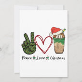Vrede Liefde Kerst Drink Koffie Kaart (Voorkant)