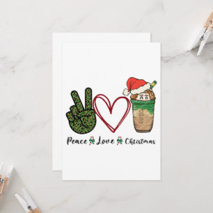 Vrede Liefde Kerst Drink Koffie Kaart