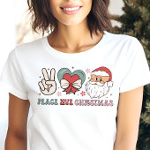 Vrede Liefde Kerst Groovy Tri-Blend Shirt