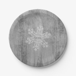 Vrede Liefde Kerstborst Kroon Zilveren Sneeuwvlok Papieren Bordje