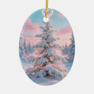 Vrede & Liefde Kerstdagen Kaart Keramisch Ornament