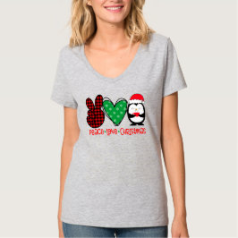 Vrede, Liefde, Kerstmis Pinguïn T-shirt