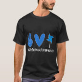 Vrede Liefde Kindermishandeling Preventie Bewustzi T-shirt (Voorkant)