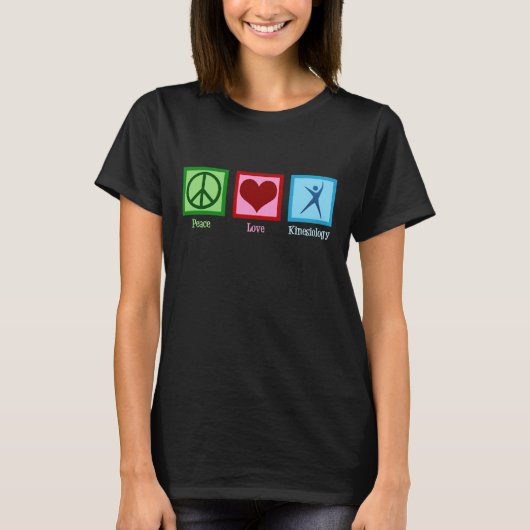Vrede Liefde Kinesiologie T-shirt (Voorkant)