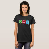 Vrede Liefde Kinesiologie T-shirt (Voorkant volledig)