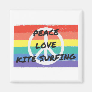 Vrede. Liefde. Kite surfing Magneet