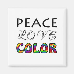Vrede Liefde Kleur Regenboog Ontwerp Magneet