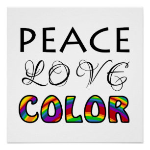 Vrede Liefde Kleur Regenboog Ontwerp Perfect Poster