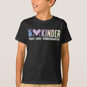 Vrede Liefde Kleuterschool Terug naar School Grapp T-shirt
