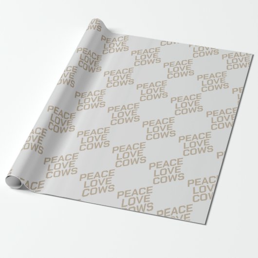 Vrede Liefde Koeien Cadeaupapier (Uitgerold)