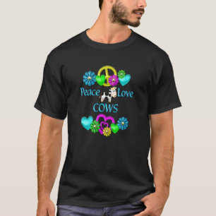 Vrede Liefde Koeien T-shirt