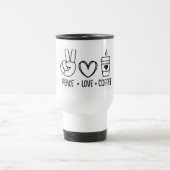 Vrede Liefde Koffie Ochtend Vibe Reisbeker (Center)