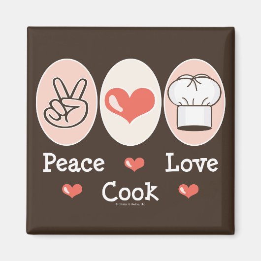 Vrede Liefde Koken Magneet (Voorkant)
