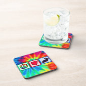 Vrede, liefde, konijntjes bier onderzetter (Rechterzijde)