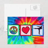 Vrede, liefde, krijgskunst briefkaart (Voorkant / Achterkant)