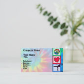 Vrede, liefde, krijgskunst visitekaartje (Staand voorkant)