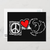 Vrede, liefde, kruivoet briefkaart (Voorkant / Achterkant)