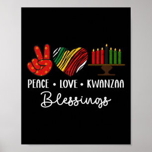 Vrede Liefde Kwanzaa Zegeningen Kerstmis Afrikaans Poster