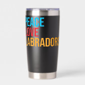 Vrede Liefde Labrador Geïsoleerde Drinkbeker (Voorkant)