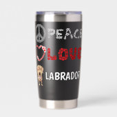 Vrede Liefde Labradors Gele Lab Cadeau Labrador Geïsoleerde Drinkbeker (Voorkant)