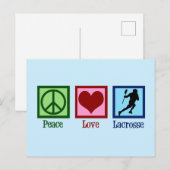 Vrede Liefde Lacrosse Briefkaart (Voorkant / Achterkant)